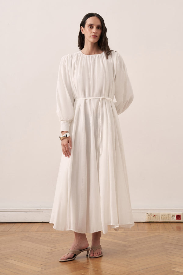Solena Cotton Dress - White