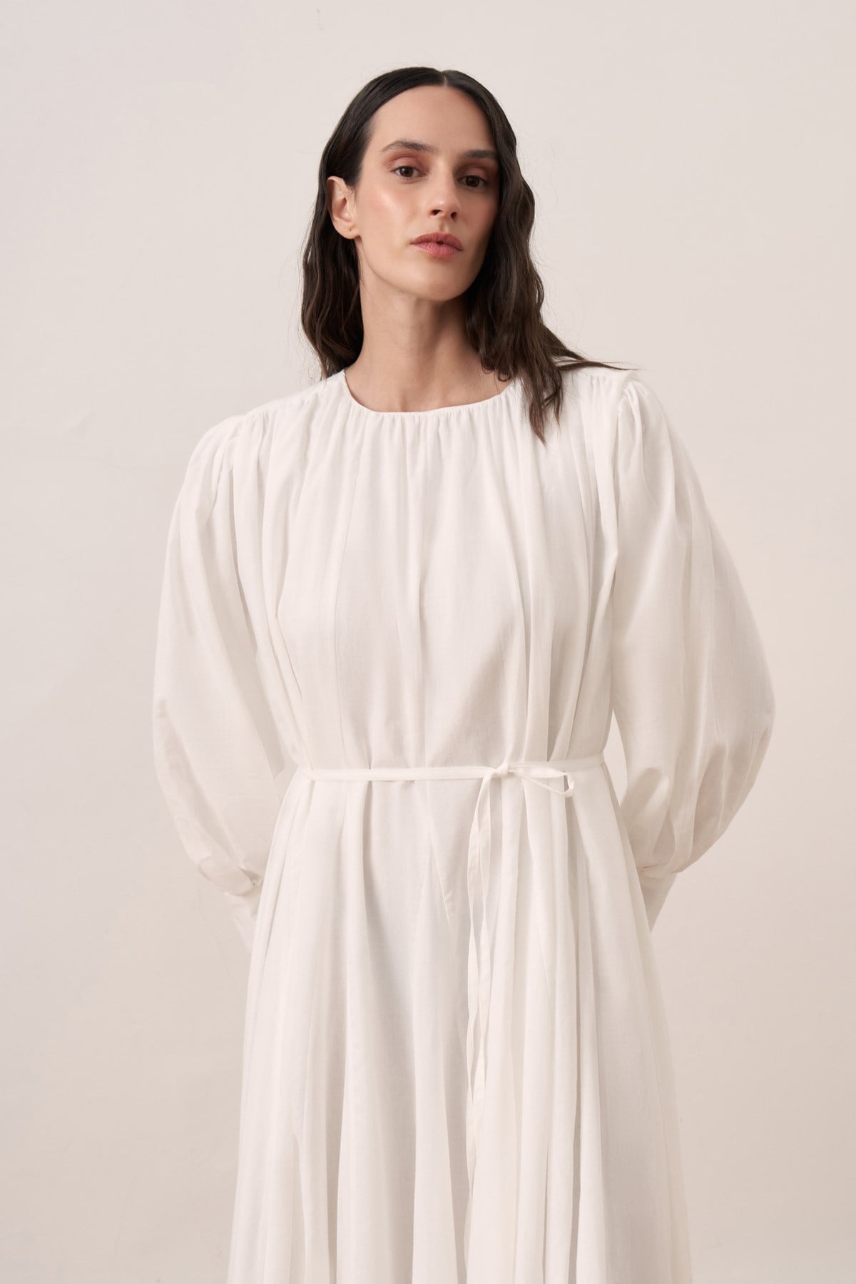 Solena Cotton Dress - White