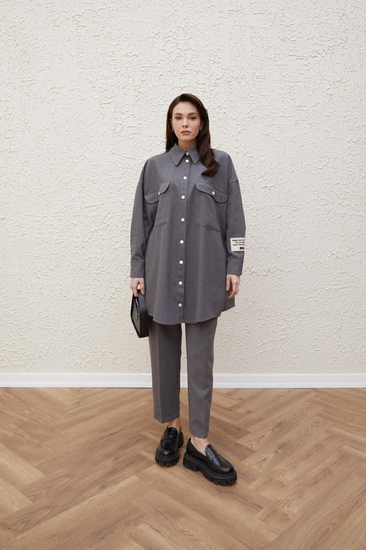 ANTHRACITE - TOP & TROUSER CASUAL SET