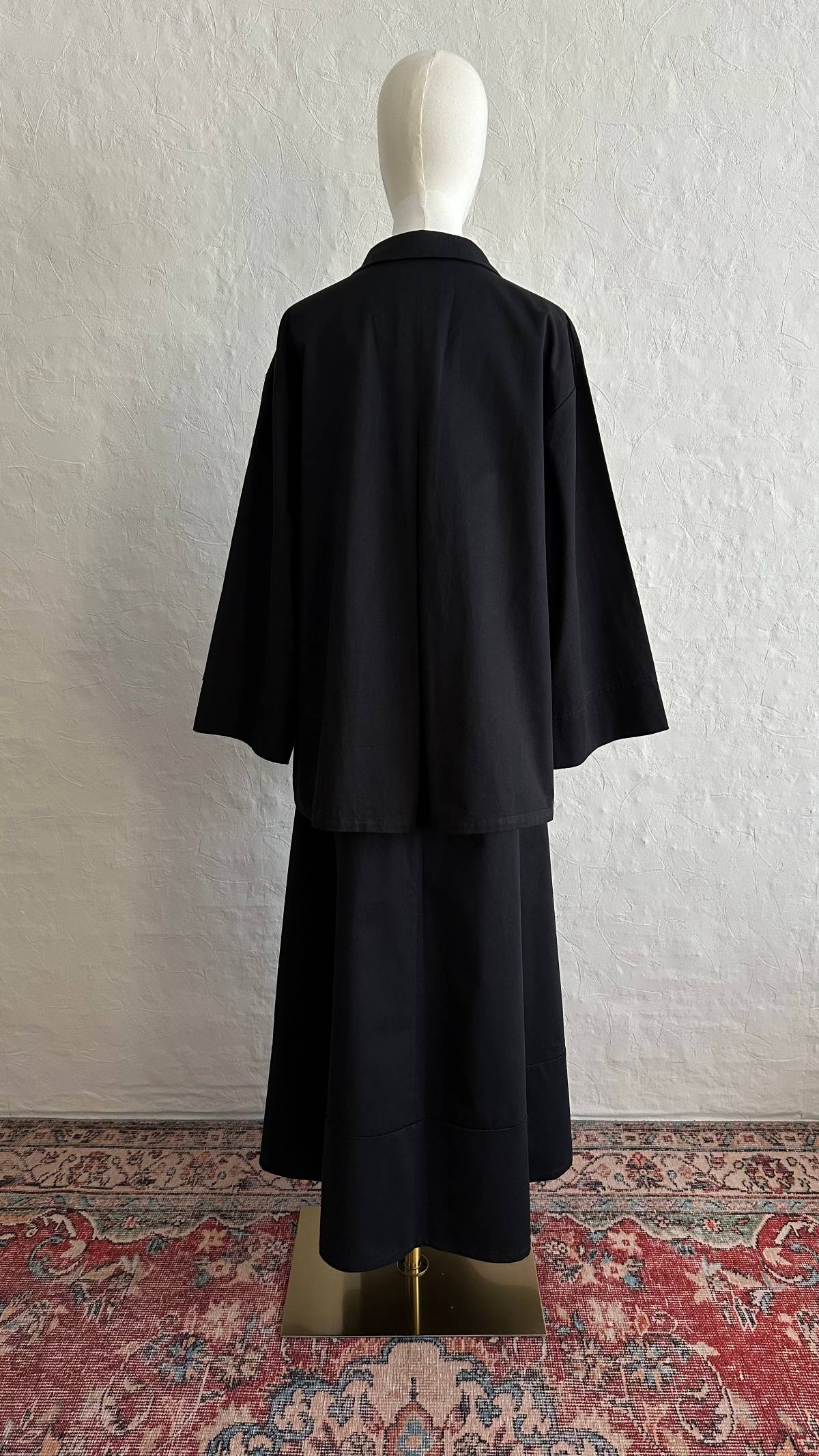 Vela Cotton Skirt & Top Set - Black
