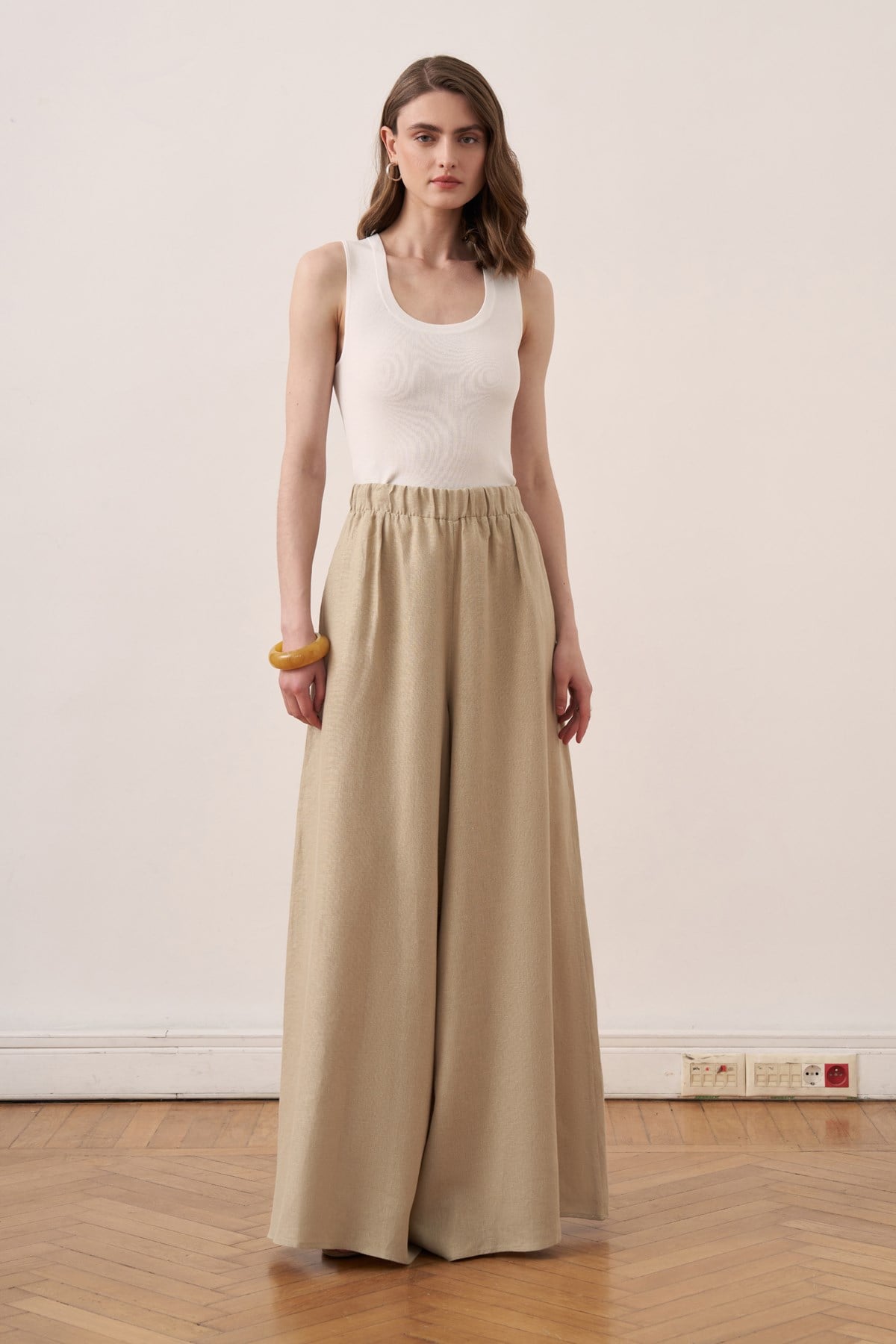 Virella Linen Pants - Sage Green