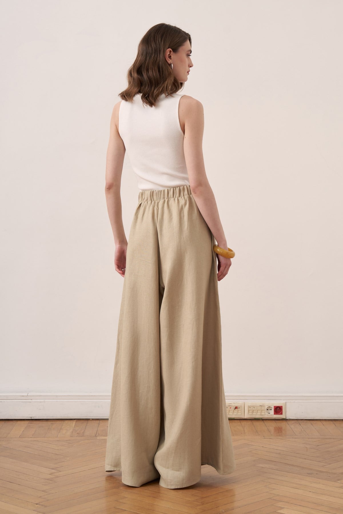Virella Linen Pants - Sage Green