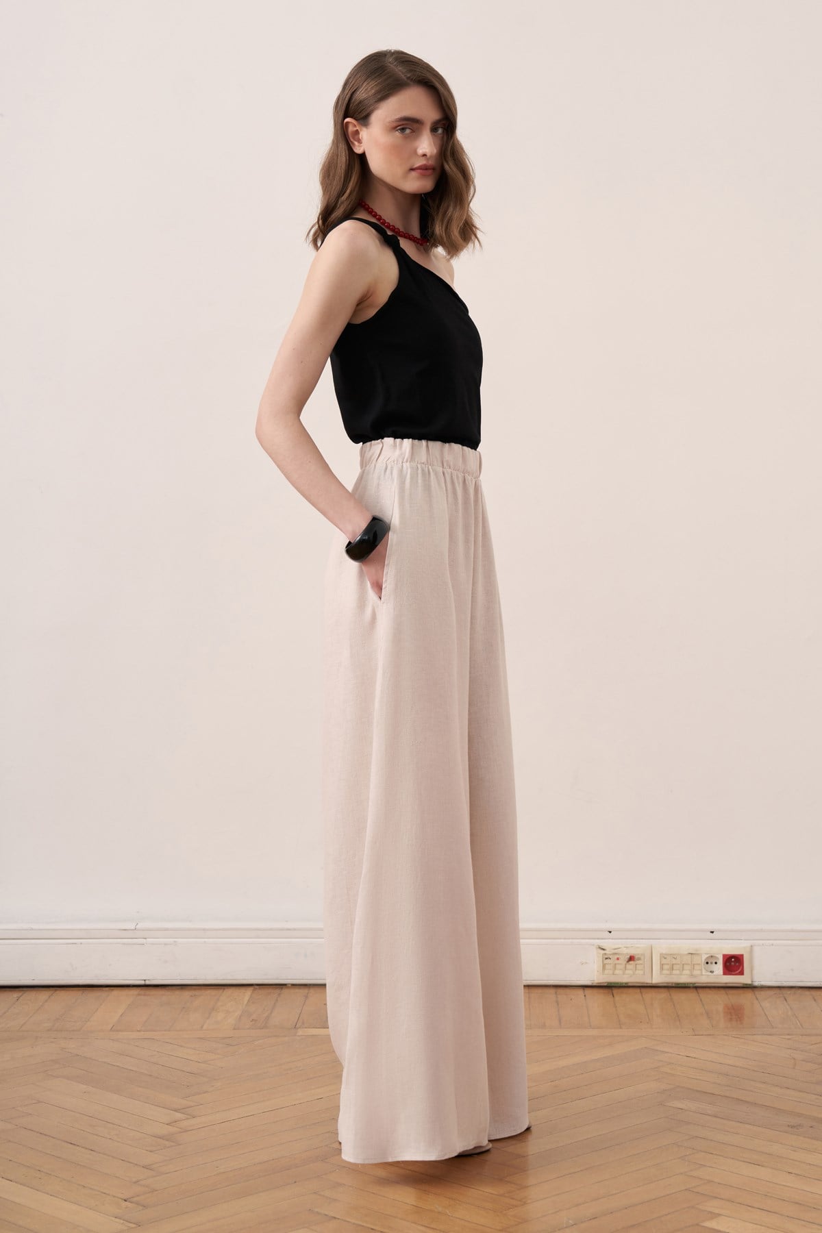 Virella Linen Pants - Stone