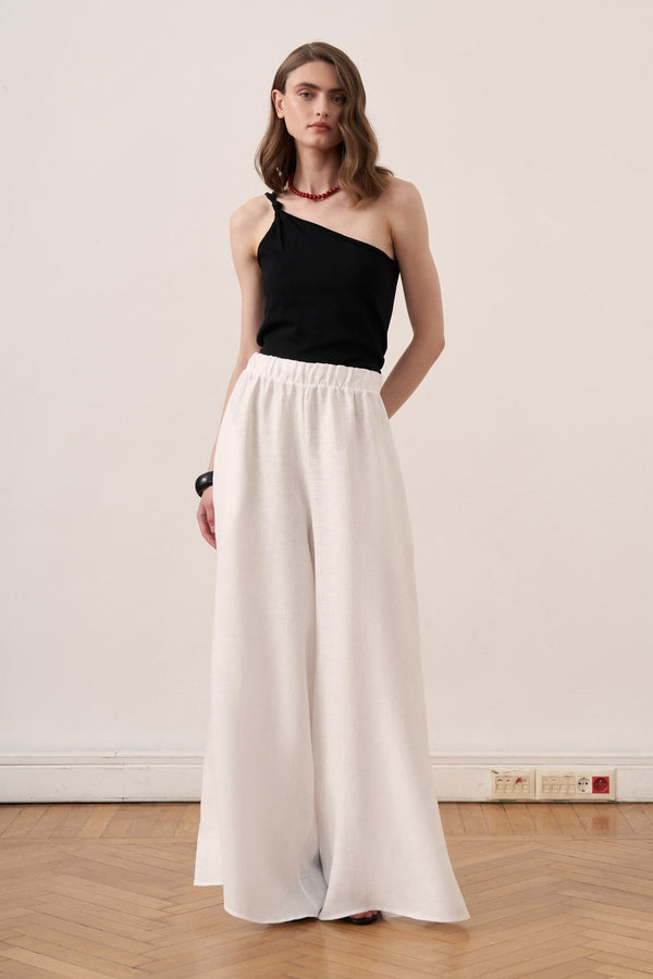 Virella Linen Pants - White