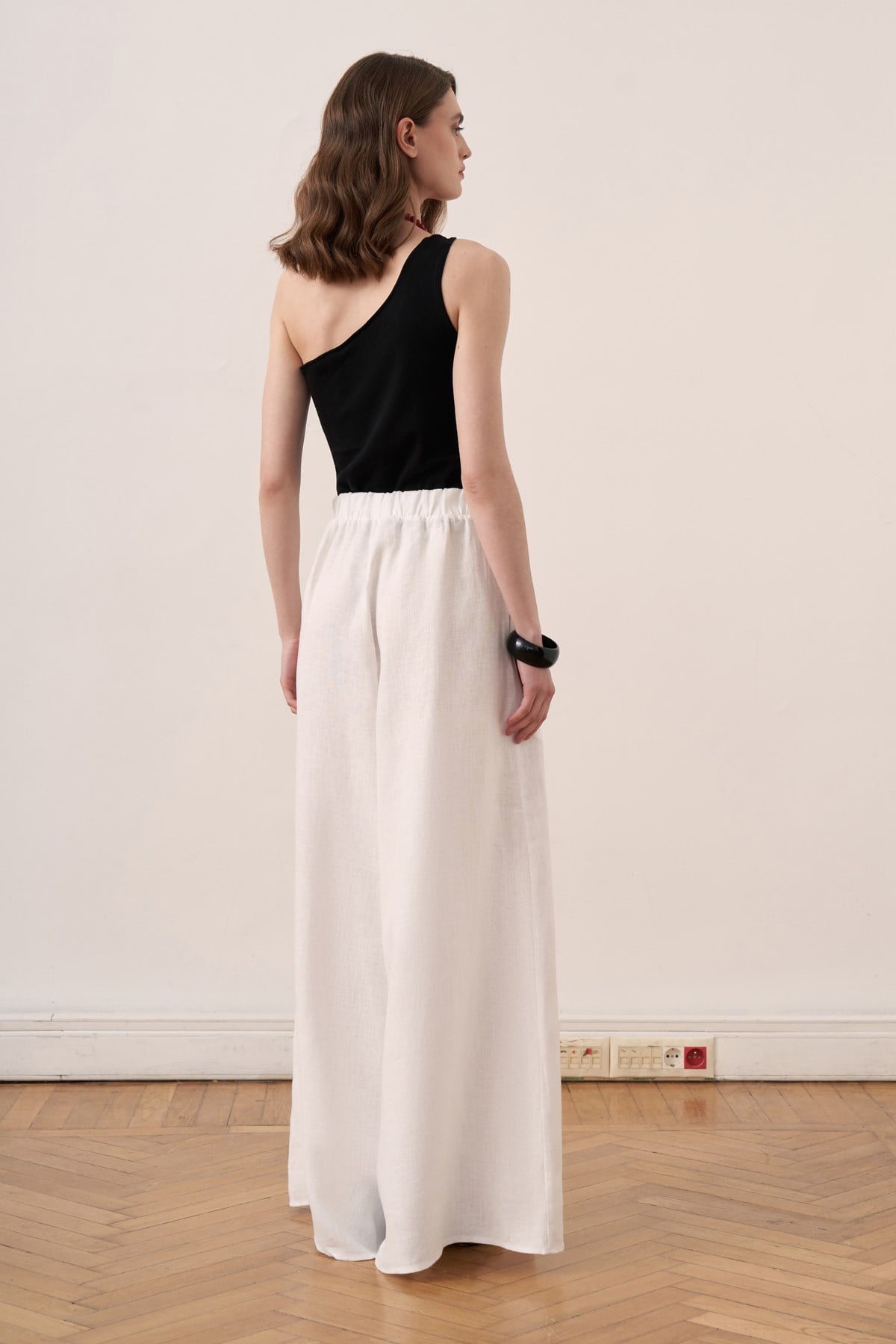 Virella Linen Pants - White