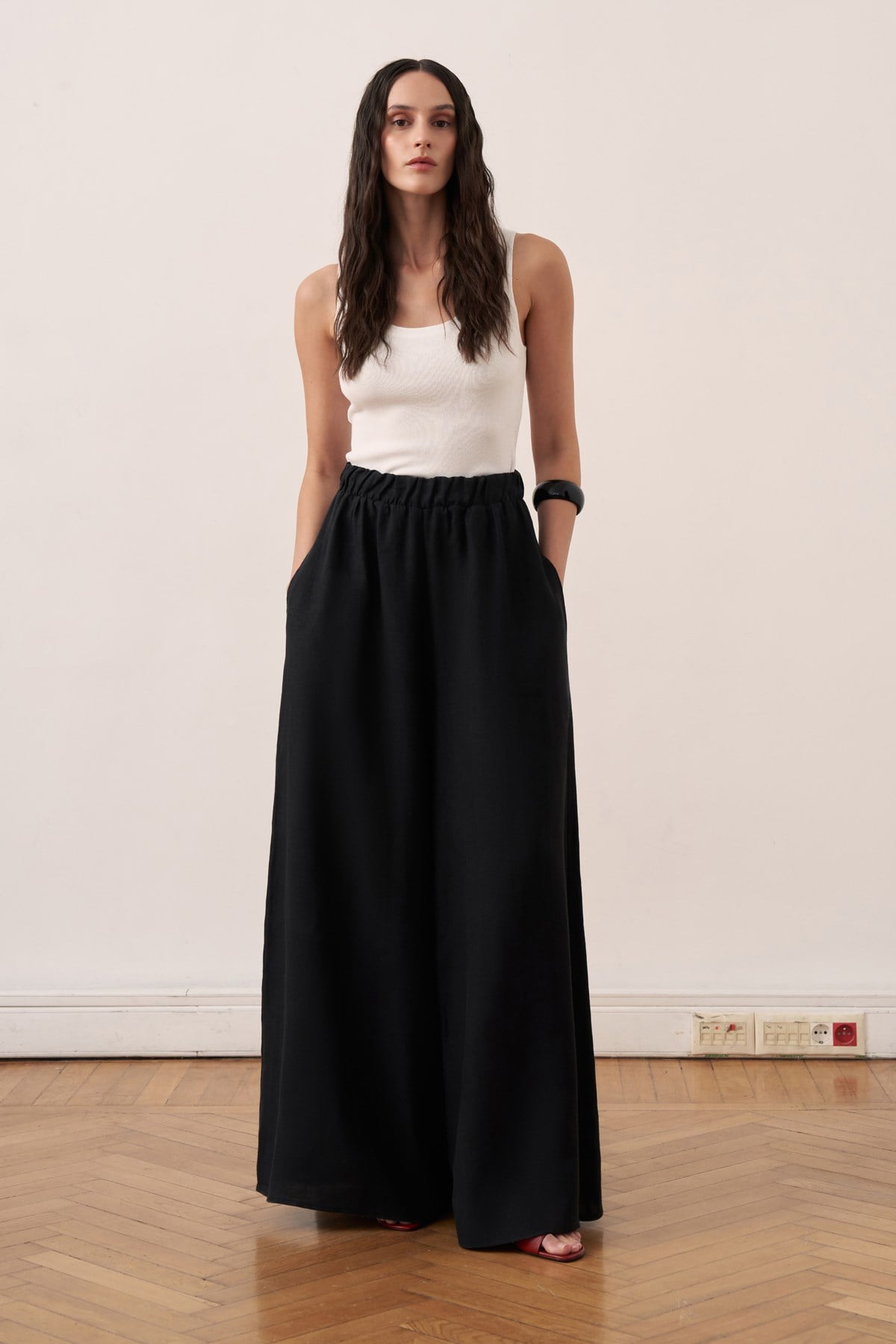 Virella Linen Pants - Black